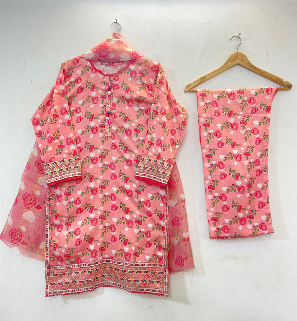 Sequins Chic 3PC (Lawn) D-28