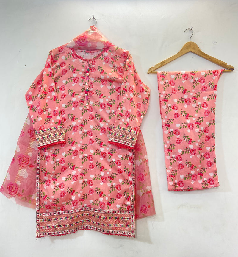 Sequins Chic 3PC (Lawn) D-28