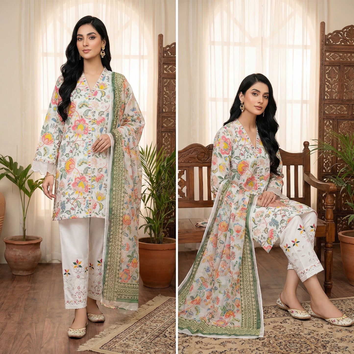 Garden Laser work | 3PC Cotton D-546