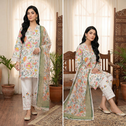 Garden Laser work | 3PC Cotton D-546