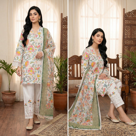 Garden Laser work | 3PC Cotton D-546