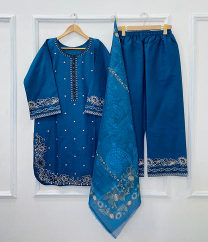 Festive Wear 3PC (Cotton) D-516