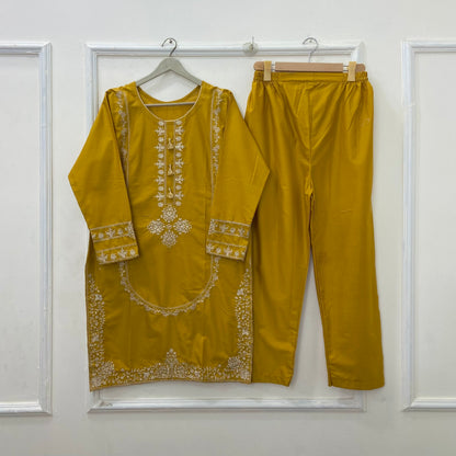 Embroidered 2PC (Premium Cotton) D-455