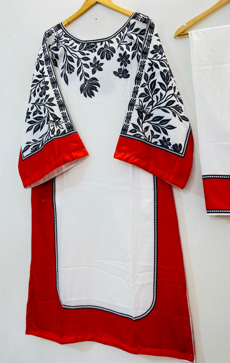 Elegant Kaftaan 2PC (Swiss Silk) D-90