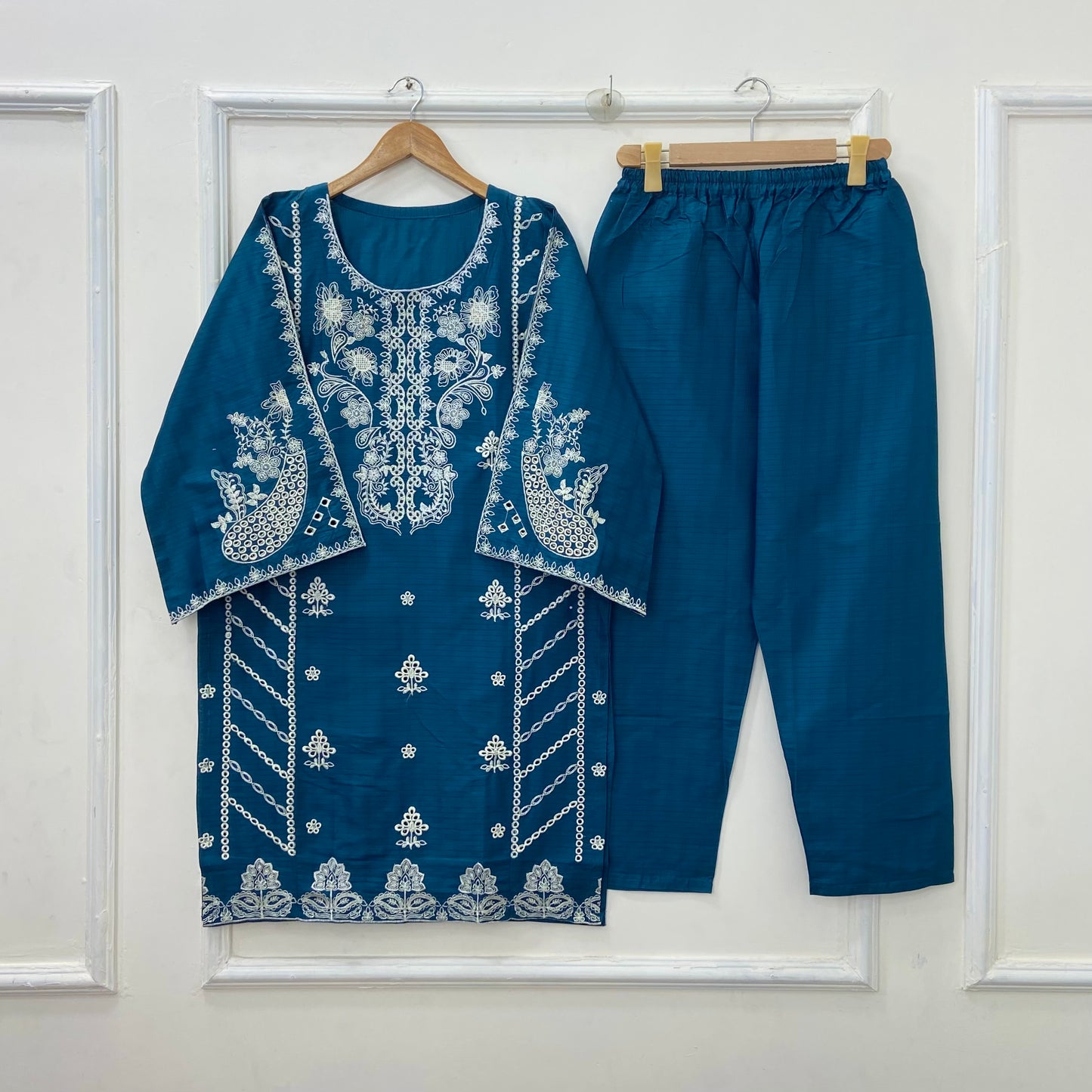 Dazzling Embroidered 2PC (Premium Cotton) D-419
