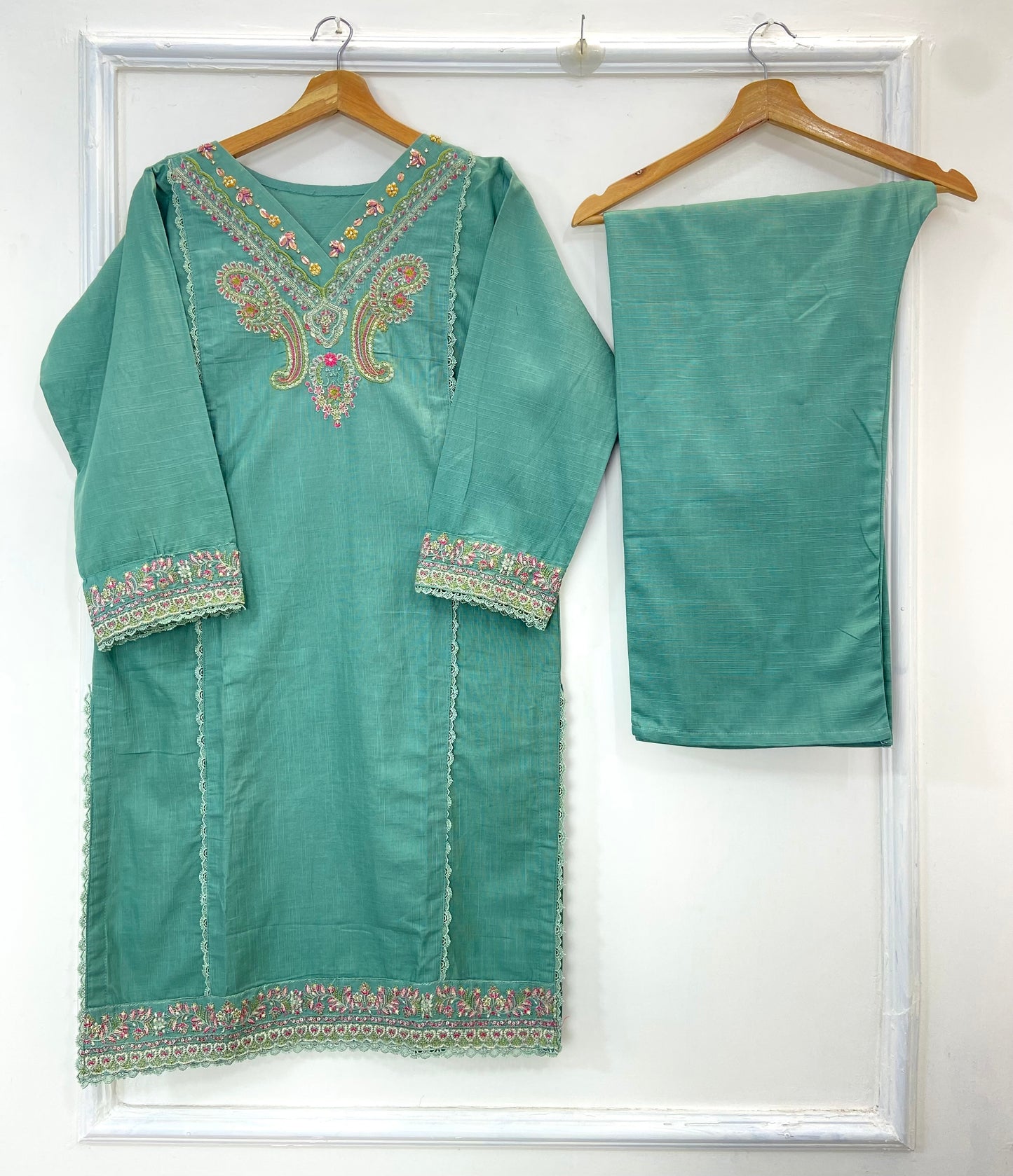 Embellished Beauty 2PC (Hand-crafted) (Khaddar) D-166