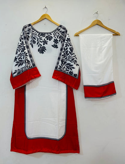 Elegant Kaftaan 2PC (Swiss Silk) D-90