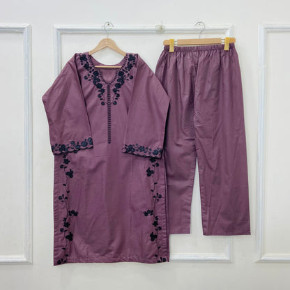 Floral Bail Embroidered 2PC (Premium Cotton) D-459