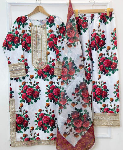 Gulnar Silk Sequins 3PC (Silk) D-251