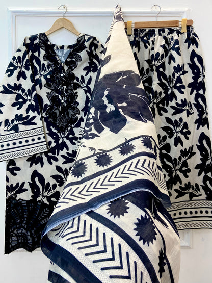Embroidered Swan 3PC (Khaddar) D-265