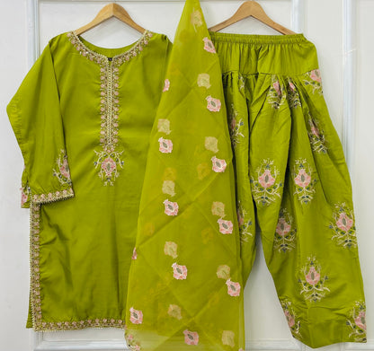 Shehnai 3PC (Raw Silk) D-501