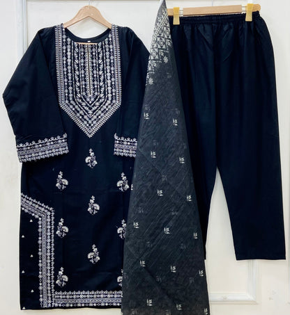 Long Embroidered | 3PC Lawn D-612
