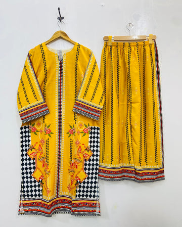 Dreamy Long Co-Ord Set (Swiss Silk) D-115