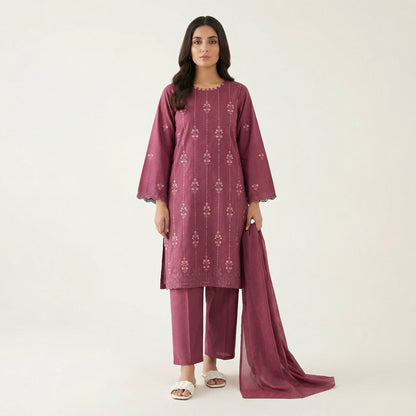 Sequins Embroidered | 3PC Cotton D-580