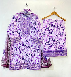 Luxury Embroidered 3PC (Premium Lawn) D-12
