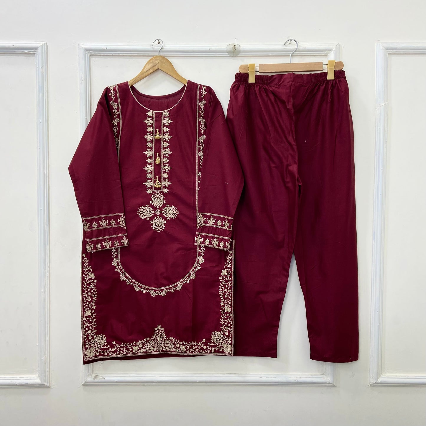 Embroidered 2PC (Premium Cotton) D-455