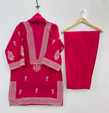 Embroidered Farshi 3PC (Khaddar) (Best Selling) D-136