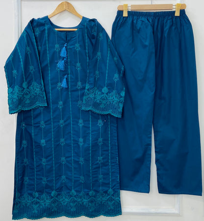 Embroidered Beauty 2PC (Premium Cotton) D-411