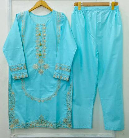 Embroidered 2PC (Premium Cotton) D-455
