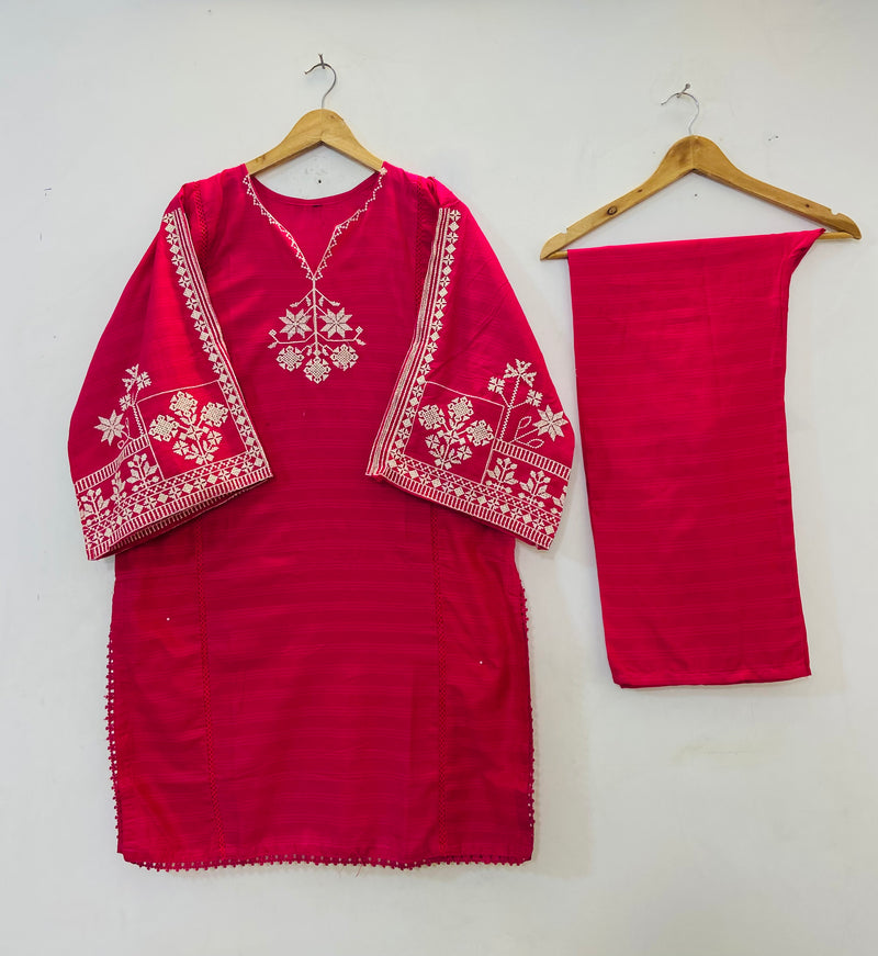 Embroidered 2PC (Cotton Lawn) D-66