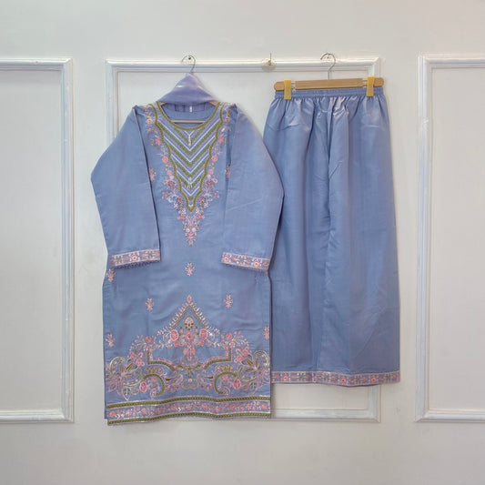 Embroidered Galaxy 3PC (Cotton) D-319