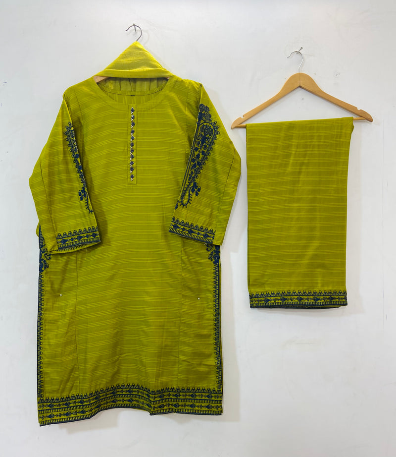 Embroidered Pocket Style 3PC (Cotton Lawn) D-41