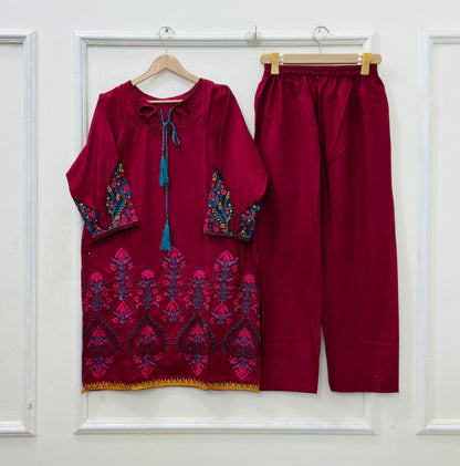 Embroidered 2PC (Cotton) D-539