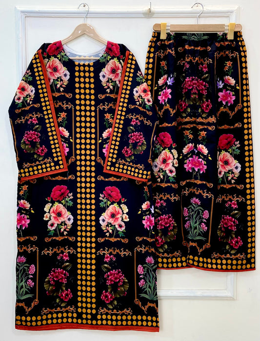 Pop Up Co-Ord Set (Swiss Silk) D-324