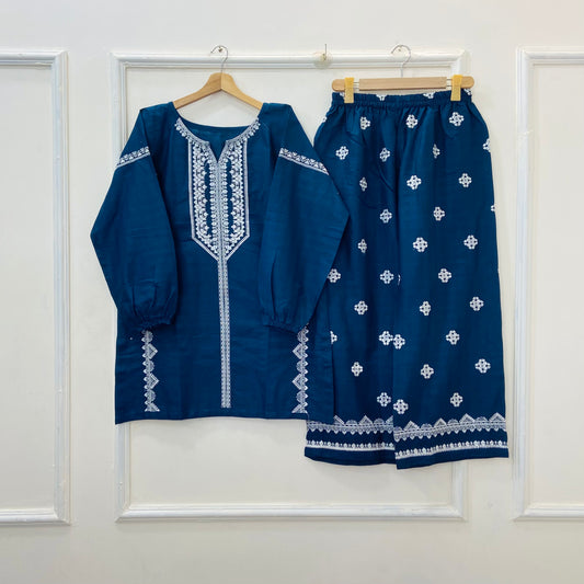 Dual Embroidered | Co-Ord set Cotton D-570