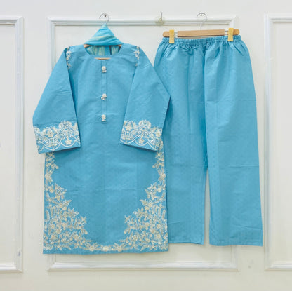 Festive Embroidered | 3PC Cotton D-574