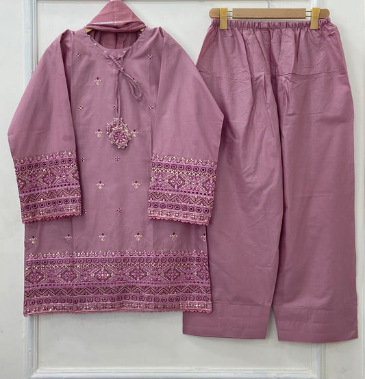 Noor-e-Eid Chicken Kari 3PC (Premium Cotton) D-471