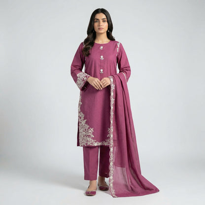 Festive Embroidered | 3PC Cotton D-574