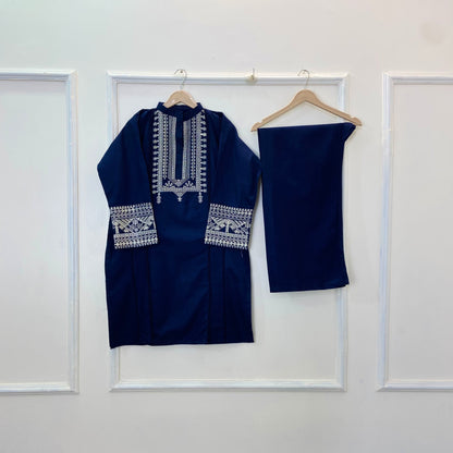 Cross-Stitch Embroidered 2PC (Khaddar) D-254