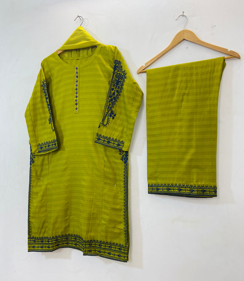 Embroidered Pocket Style 3PC (Cotton Lawn) D-41