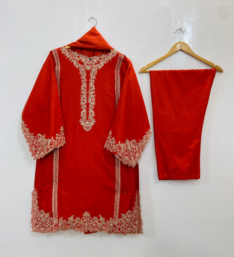 Front Back Cutwork Beauty 3PC (Cotton) D-86