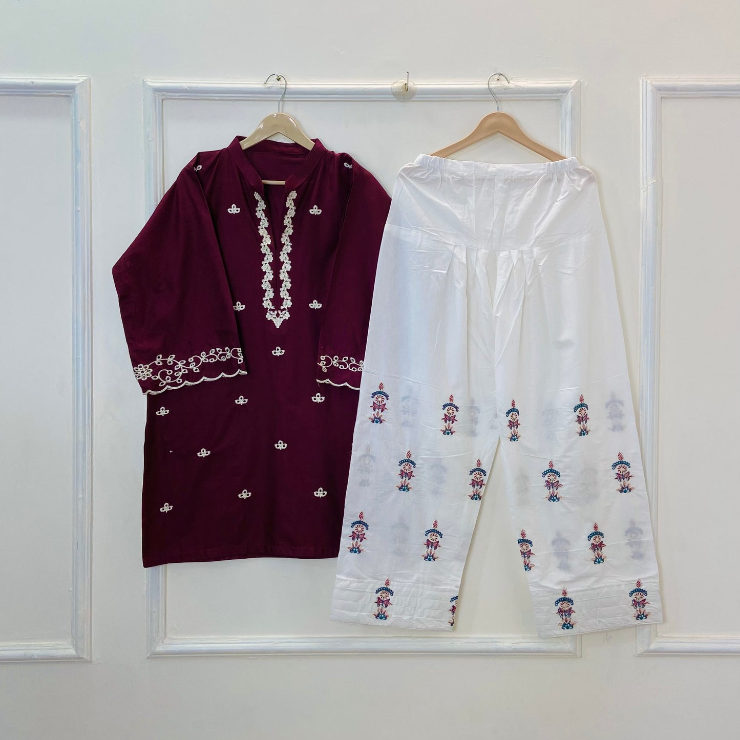 Cherry Berry Embroidered 2PC (Premium Cotton) D-336 DELIVERY TIME 10 to 12 days