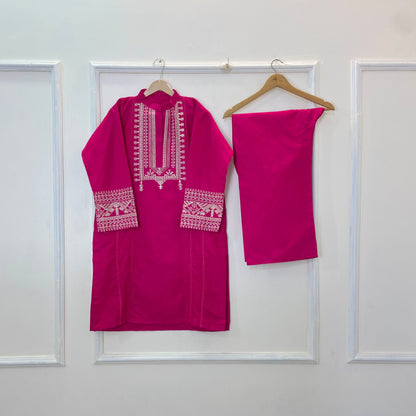 Cross-Stitch Embroidered 2PC (Khaddar) D-254