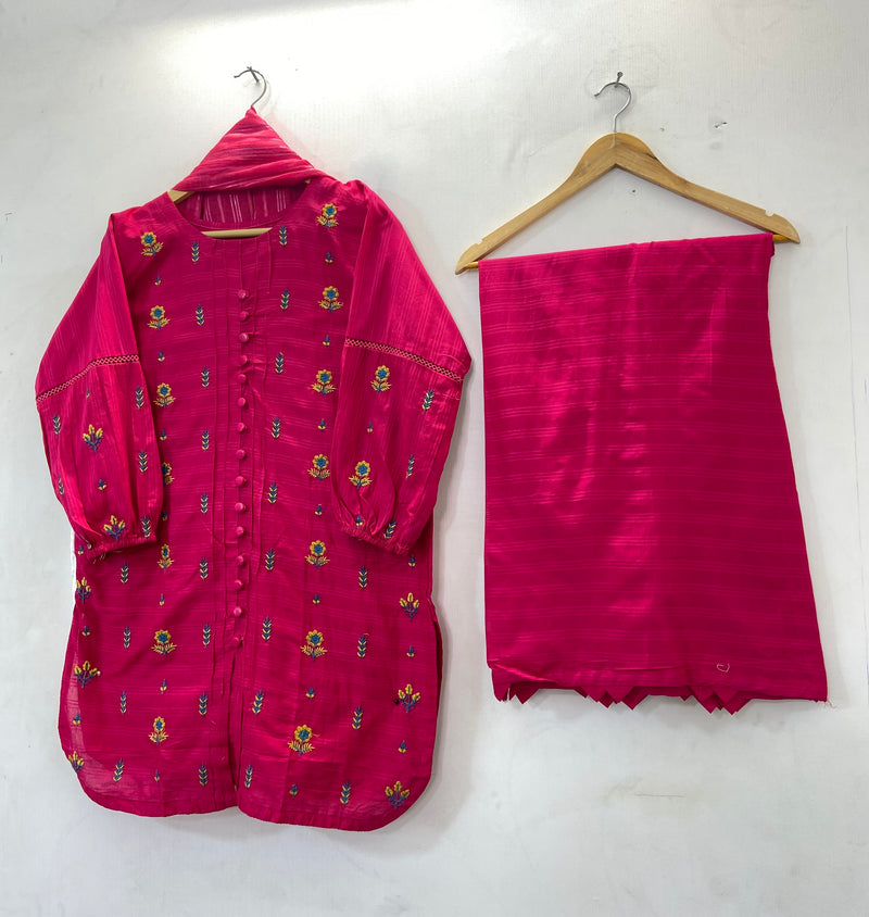 Happy Sunflower Co-Ord Set 3PC (Cotton Lawn) D-35