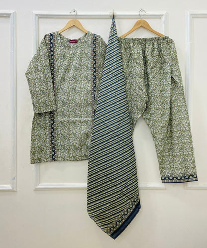 Binsaeed Farshi Shalwar | 3PC Lawn