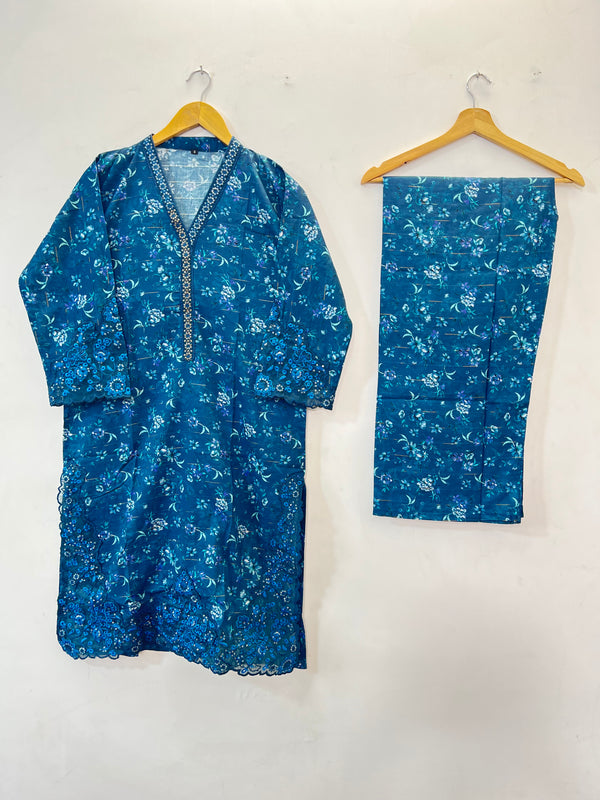 Bana Dora 2PC (Lawn) 07-Navy Blue
