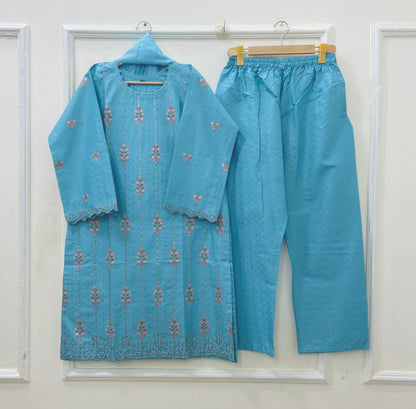 Sequins Embroidered | 3PC Cotton D-580