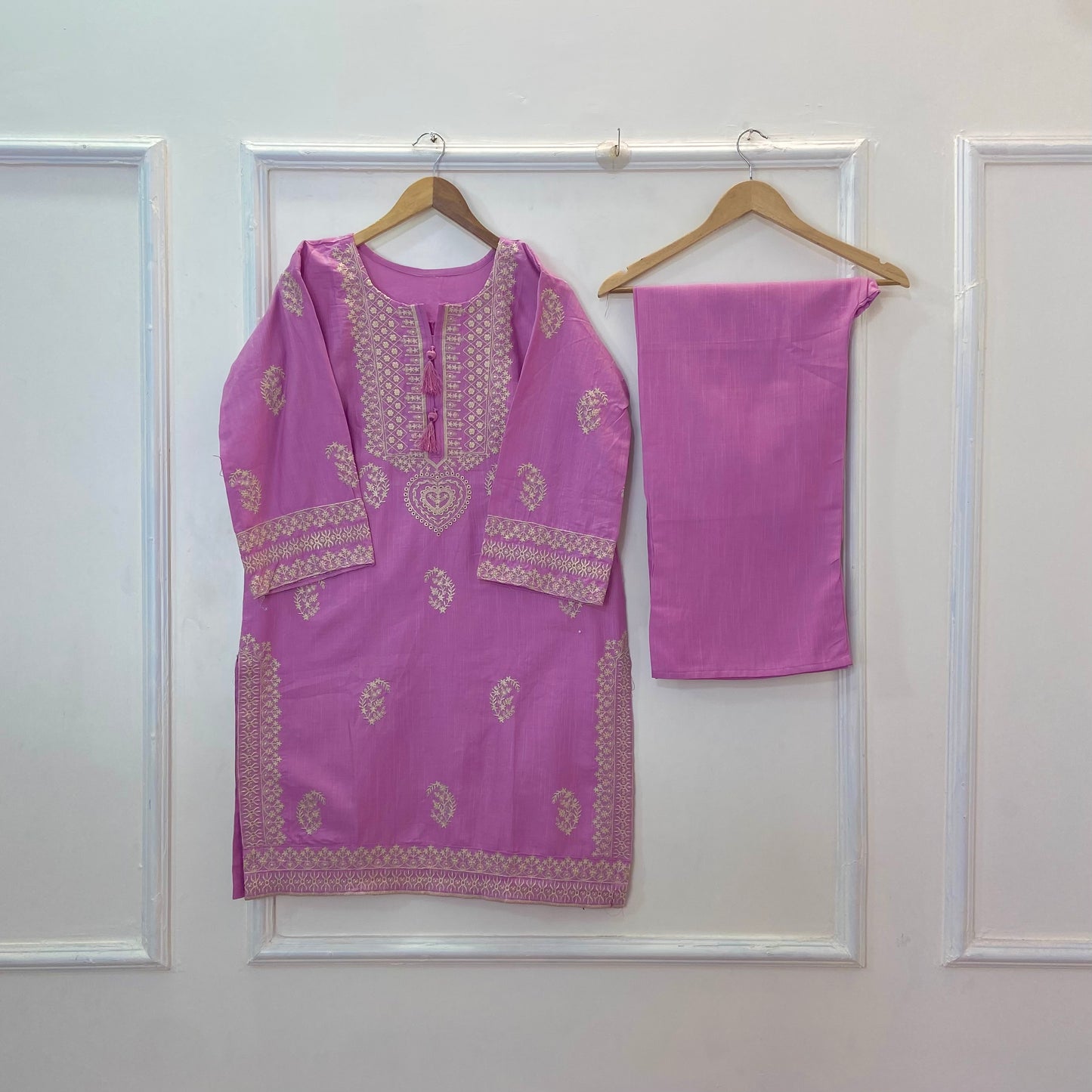 Chic Long Embroidered 2PC (Khaddar) D-304