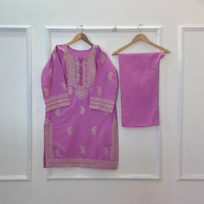 Chic Long Embroidered 2PC (Khaddar) D-304
