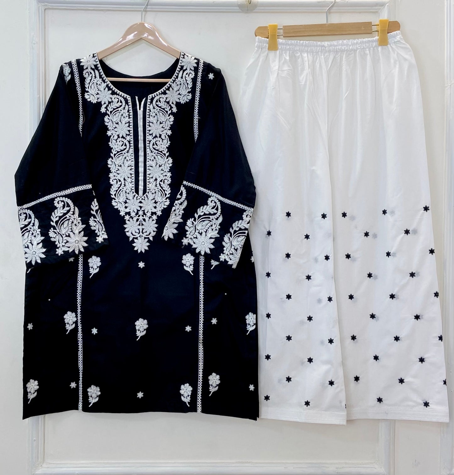 Contrasted Embroidered 2PC (Premium Cotton) D-346