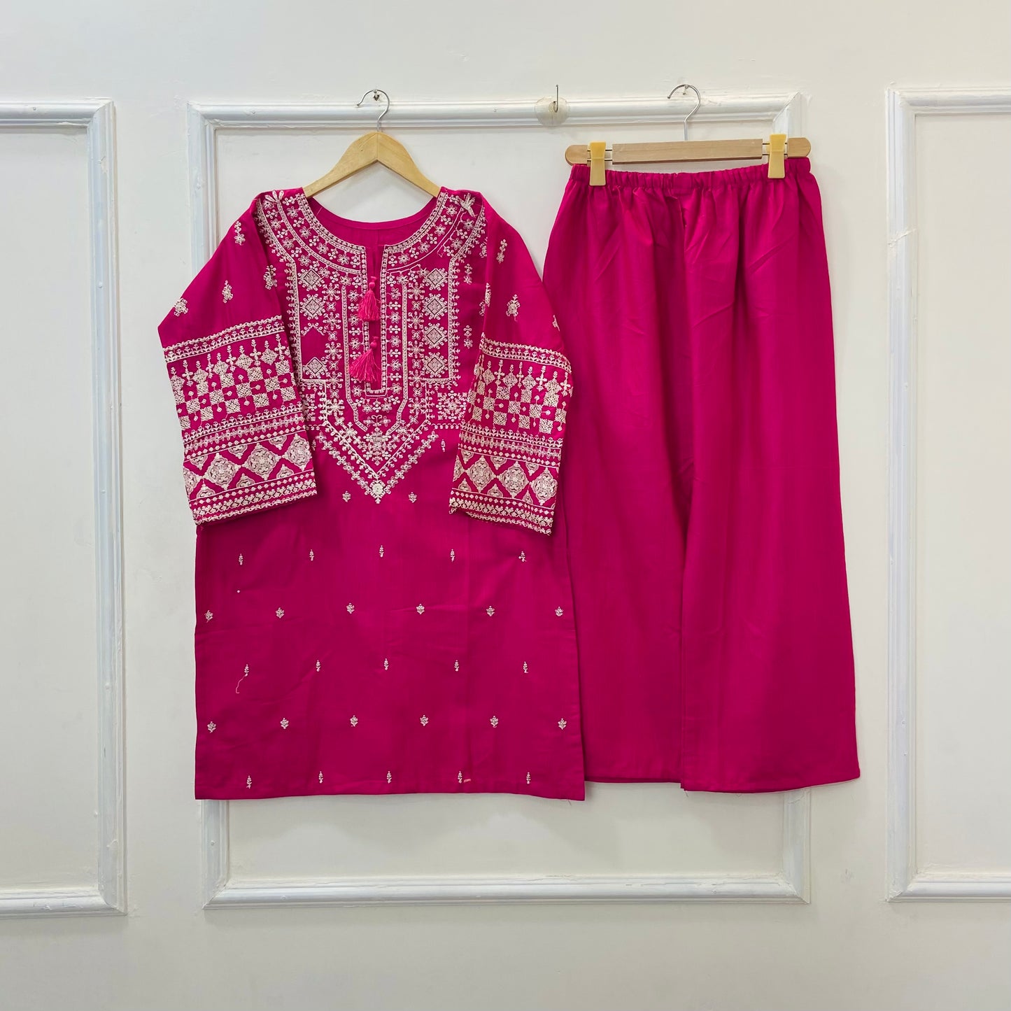 Cross-Stitched Embroidered 2PC (Khaddar) D-383