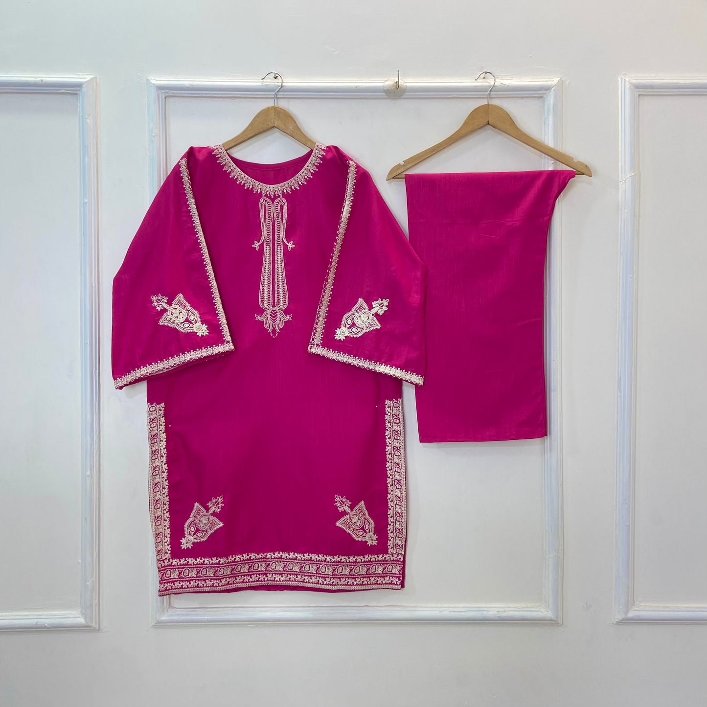 Front & Back Embroidered 2PC (Khaddar) D-320