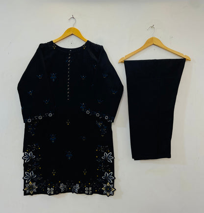 Cutwork Embroidered 2PC (Self Cotton) D-81