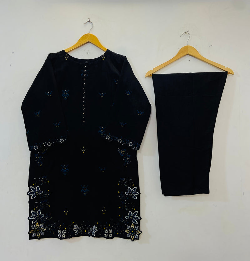 Cutwork Embroidered 2PC (Self Cotton) D-81