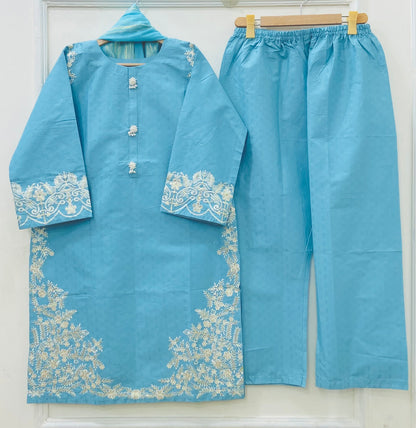 Festive Embroidered | 3PC Cotton D-574