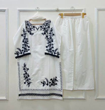 Jall Embroidered 3PC (Cotton) D-519